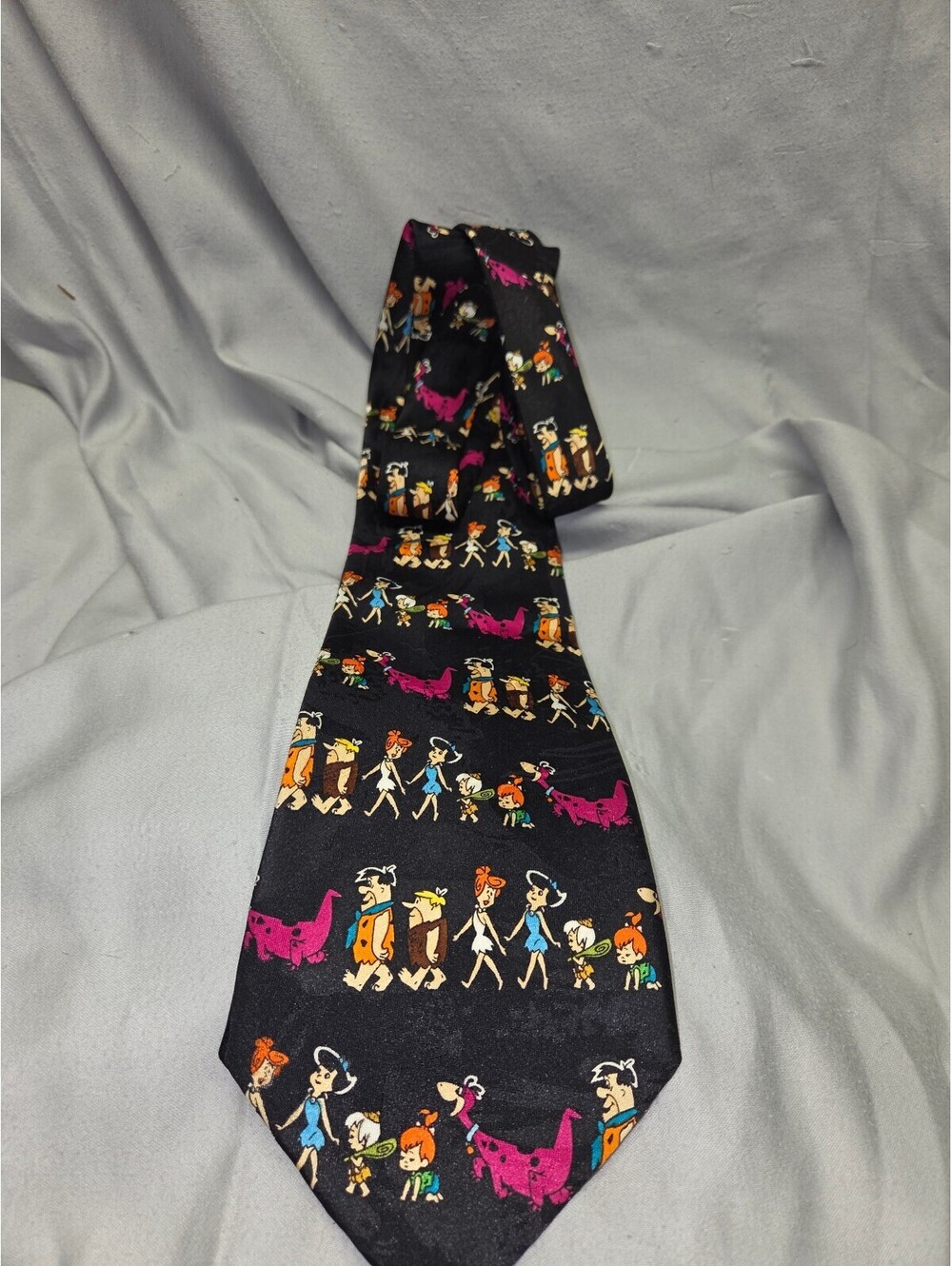 Vintage 1993 Warner Bros. The Flintstones Cartoon Character Tie